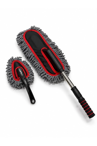 Edde Araba Araç Oto Mikrofiber Toz Alma Fırçası 2'li Set
