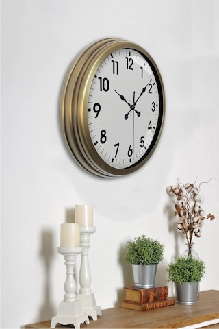 Eskitme Standart 40 Cm Metal Klasik Duvar Saati Eskitme