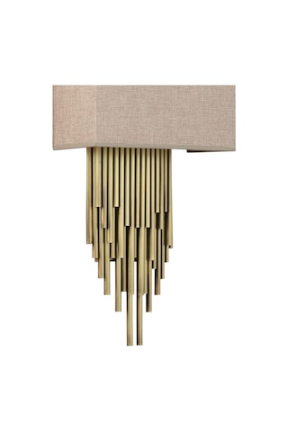 Lampaluce Straordinario Modern Tasarım Metal Ve Kumaş Aplik 85cm Sarı Eskitme