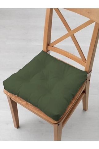 Haki 4'lü Kombin Pofuduk Kare Sandalye Minderi 40 X 40 Cm