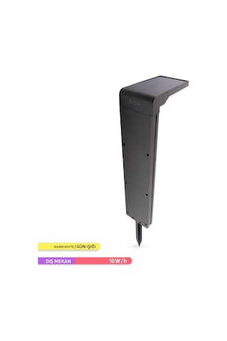 Ack Solar Led Bahçe Armatürü 3000K Günışığı Kazıklı Güneş Enerji