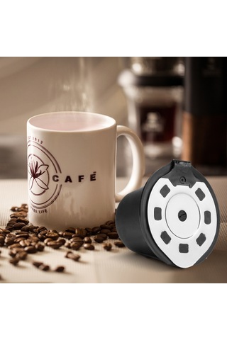 Neevoyu Tekrarlı Kullanım Kafein Kapsülü, Paslanmaz Çelik+kauçuk, Siyah, 27x37mm, Nespresso Uyumlu Diğer