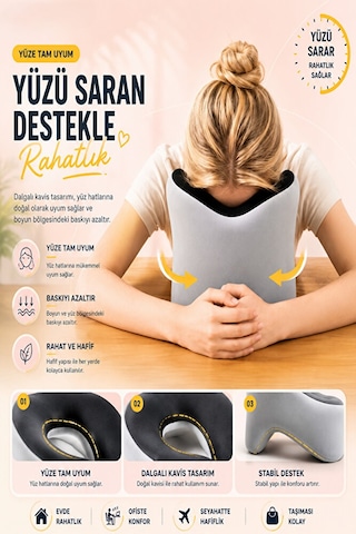 Powernap Ergonomik Masaüstü Uyku Ve Kaylule Yastığı Öğle Arası Uyku Ve Şekerleme Yastığı Boyun, Ko