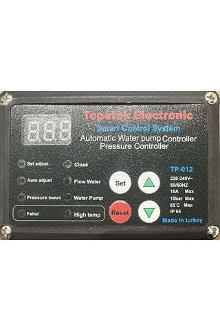 Tepetek Yapay Zekalı Hidromat - Dijital Manometreli
