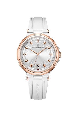 Jacques Philippe Beyaz Silikon Kadın Kol Saati Jpqls457420 Swiss Made