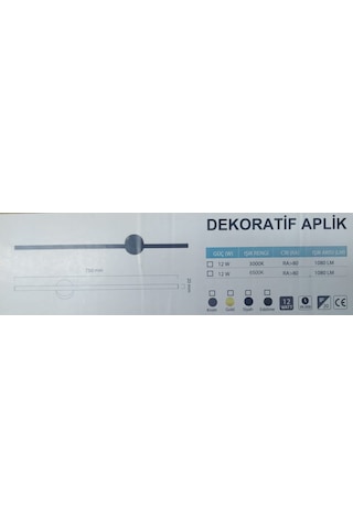 12 W Siyah Dekoratif Led Duvar Aplik 3000k Gün Işığı 220 Volt Siyah