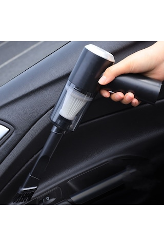 Ranyeek Kablosuz El Fırçası Süpürge, 120w 6000pa Güçlü Emme, Led Işık, 2000mah Batarya, Araç/ev/ofis Kullanıma Uygun, Siyah Islak-kuru İkili Kullanım