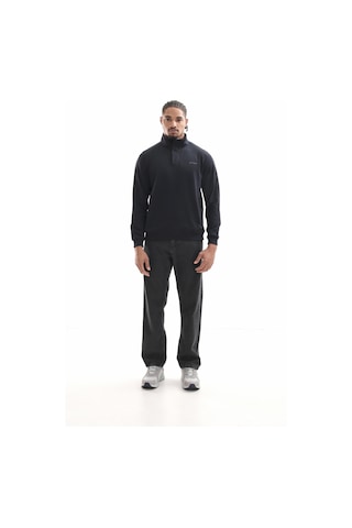 Boğazlı Sweatshirt Lacivert