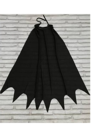 Tek Favorim Unisex Çocuk Siyah Kara Şövalye Kostüm Pelerinli Batman Kostümü Siyah