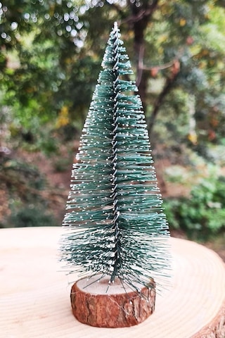 Masa Üstü 3 Lü Yeni Yıl Çam Ağacı Seti Noel Yılbaşı Ağacı 3 Lü Mini Masa Üstü Yılbaşı Ağacı Seti 10 CM