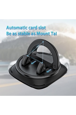 Yifomall Araç İçin 360 Derece Dönebilen, Kaymazsız Abs-silikon Telefon Tutucu - Navigasyon Ve Konuşma İçin Kolay Kurulumlu Siyah Zm-17