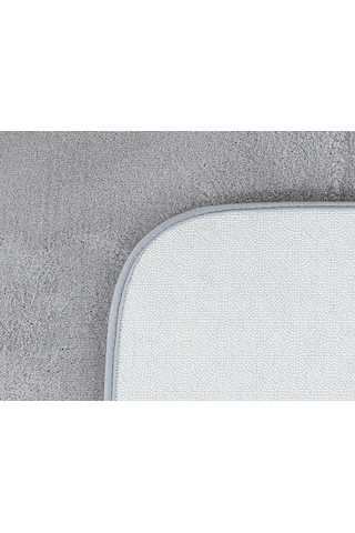 Madame Coco Carol 2'Li Banyo Paspası - Gri - 50X80 + 45X50 Cm