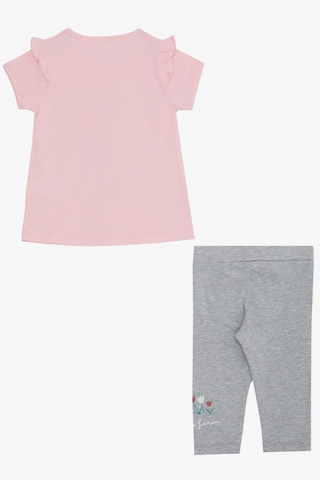 Breeze Kız Çocuk Kapri Taytlı Takım Çifti Kız Baskılı 1-4 Yaş, Pembe-pembe Pembe