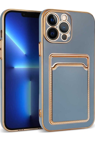 Apple iPhone Uyumlu 12 Pro Kılıf Bark Kartlıklı Kapak