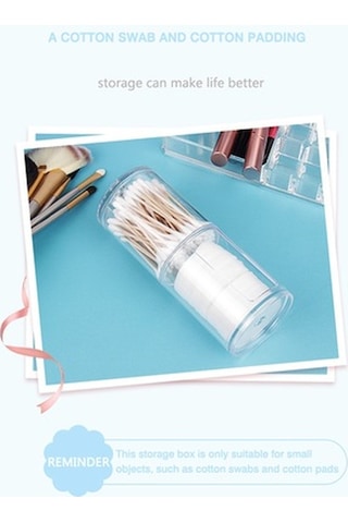 Ulzyvf 2 Katmanlı Akrilik Kozmetik Saklama Kutusu - Ruj, Pamuk Ped Ve Çubuklar İçin Diğer
