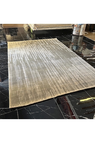Elexus Halı Diamond 3845 Krem Yeşil Modern Salon Halısı Krem Yeşil
