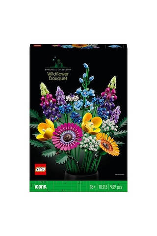 Botanicals Kır Çiçekleri Buketi 10313 Yetişkinler İçin 8 Tür Kır Çiçeği İçeren Dekoratif Model Yapım Seti 939 Parça