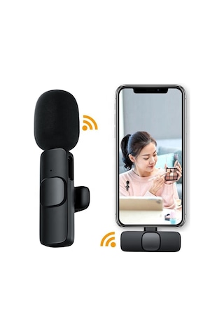 Type-c Kablosuz Gürültü Önleyicili USB C Vlog Yaka Mikrofonu