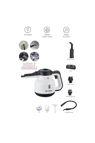 Torima CB-902A 1500 W 8 Aparatlı Buharlı Temizlik Makinesi