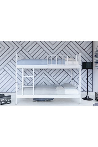 Metalia Gm 127 Ayrilabilir Çiftli Ranza Beyaz 90x190