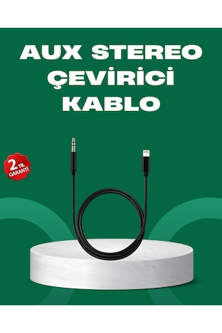 Nrzsnt Lightning To 3.5mm Aux Ses Dönüştürücü Kablo 1 Metre Stereo Uyumlu