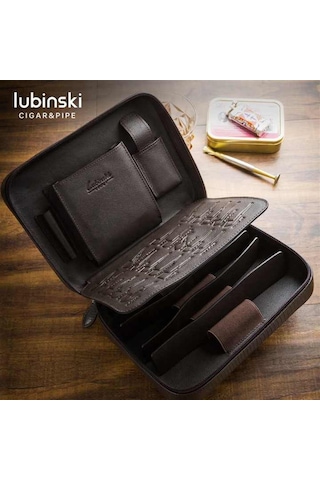 Lubinski Special Edt. Deri Kahve Pipo Çantası