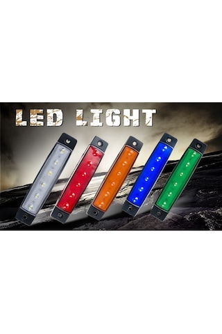 12 Volt Parmak Led Lamba - 10 Adet Kırmızı
