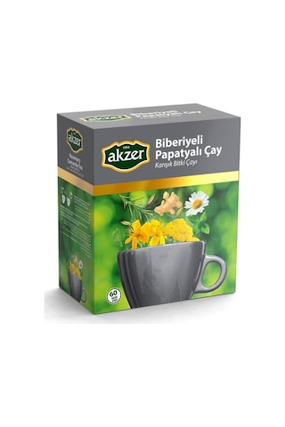 Akzer Biberiyeli Papatyalı Karışık Bitki Süzen Poşet Çay 60 x 1.5 G
