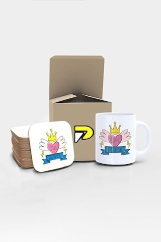 Girl Power Yazılı Tipografik Tasarımlı Baskılı Kupa Bardak Seti, Eğlenceli Özel Hediye Mug Çok Renkli
