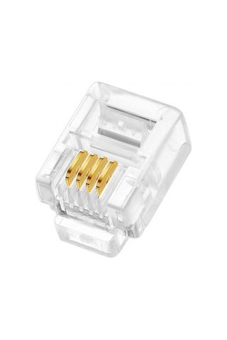 Rj11 Konnektör 6p4c Konnektör Telefon Kablosu Jack 100 Adet