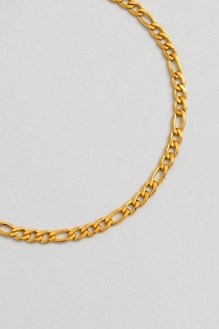 Klasik Sarı Kaplama Çelik Erkek Bileklik Sarı