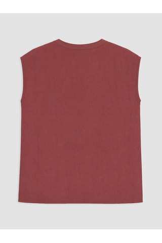 Lcw Everyday Bordo Kaçık Yaka Dokulu Bluz