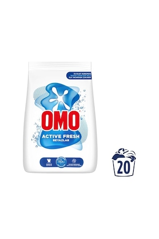 Omo Active Fresh Beyazlar 20 Yıkama Toz Çamaşır Deterjanı 3 Kg