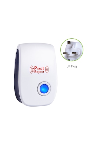 Yaozixa Ev Ultrasonik Sınırsız Böcek-mouse Kovucu Beyaz İngiliz Standardı Plug & Play Güvenli