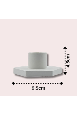 Lumen Dekoratif Mumluk & Şamdan El Yapımı Obje Minimalist Tasarım Beyaz