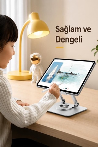 Özel Seri Katlanabilir Masaüstü Telefon Tablet Tutucu Jx045 Beyaz Destek Aksesuar Ürün