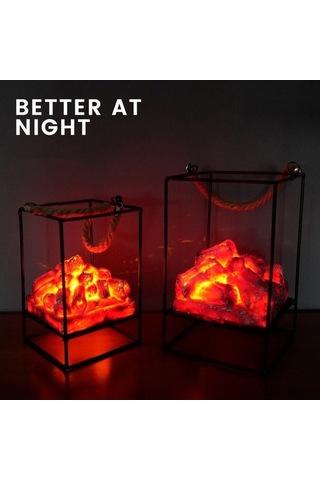 Tongxida Taklit Kömür Alev Led Demir Tatil Dekorasyonu, Demir Model Kömür D Renk Diğer