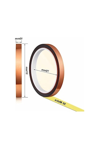 Kapton Bant, 10mm X 30 Metre, Yüksek Isıya Dayanıklı
