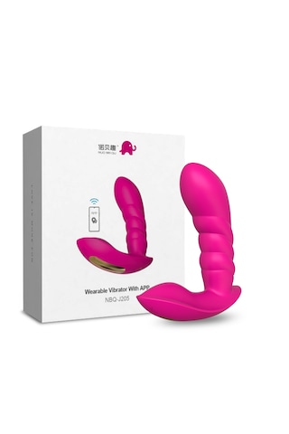 X-sense Telefon Kontrollü Şarjlı Giyilebilir Rose Red Vibratör