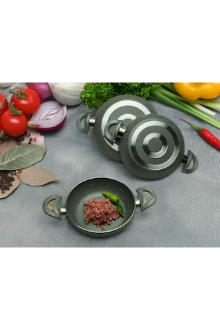 22 Cm Çift Kulplu Granit Kaplama Sahan Omlet Tava