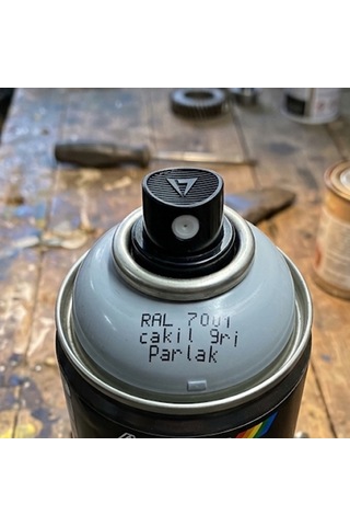 Motip Carat Ral 7001 Çakıl Gri Parlak Akrilik Spr. Boya 400ml Germany Çok Renkli