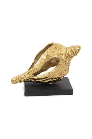Cowry Gold Metal Dekor Obje 25x11x14cm