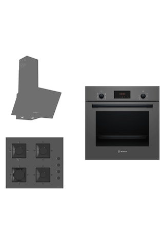 Bosch - Ferre HBF512BH1T - SS208 - D088 Antrasit Ankastre Set