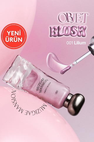 Hafif Yapılı, Ciltle Bütünleşen Parlak Bitişli Likit Allık Muzıgae Mansıon Objet Blush 001 Lilium 15523632