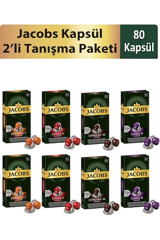Jacobs Kapsül 2'li Tanışma Paketi 80 Kaspül Kapsül Kahve