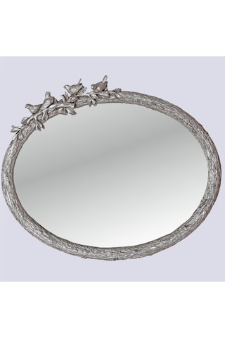 Kuş Figürlü Ayna Gümüş