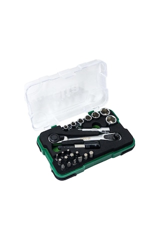 Elta 14000005079 1/4'' Altıköşe Cırcırlı Lokma Anahtar Ve Bits Uç Seti 23 Parç