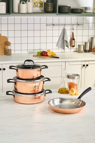 Karaca Powersteel 316+ Copper 7 Parça Set Petekli