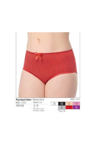 Tutku Kadın Puantiyeli Bato Külot 6'lı Paket Tkd0933 Beyaz