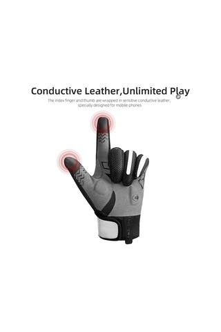 Ambition Rockbros Isıtmalı Motosiklet Eldiveni Gri